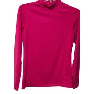 LAYER 8 PERFORMANCE LONG SLEEVE, TUTTLENECK SPORTS TOP, WOMENS, L, HOT PINK